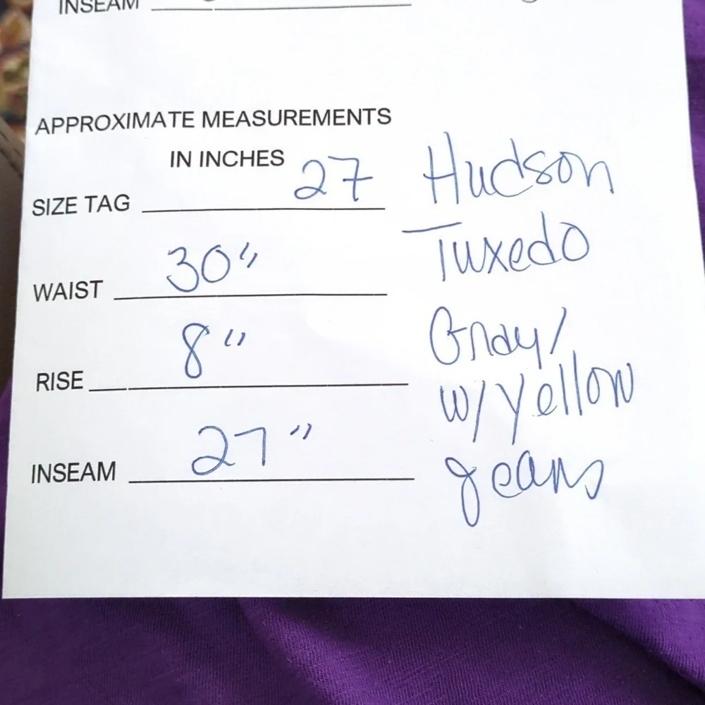 Hudson skinny jean Loulou Tuxedo Size 27 Unique Colorway USA